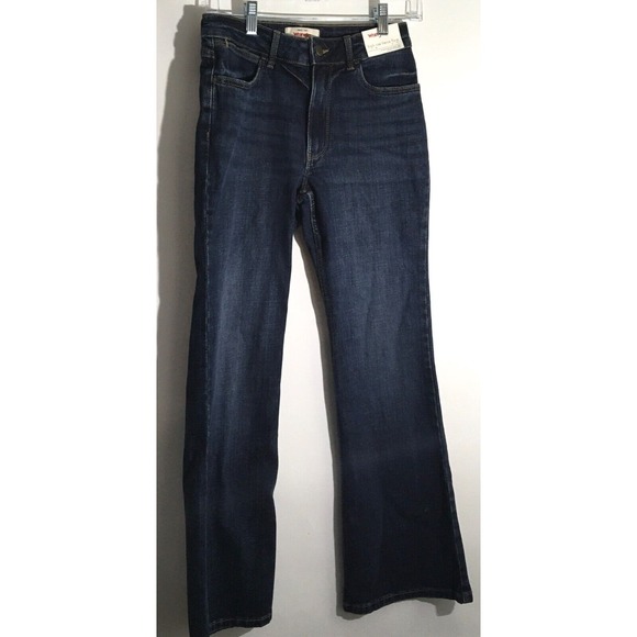 Wrangler Pants - Wrangler High-Waisted Fierce Flare Women's Size 2/26/30 Dark Wash Denim Jeans